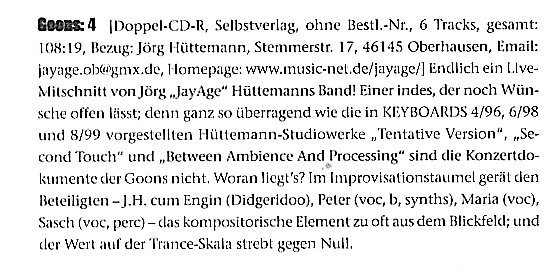 Albrecht Piltz, Keyboards